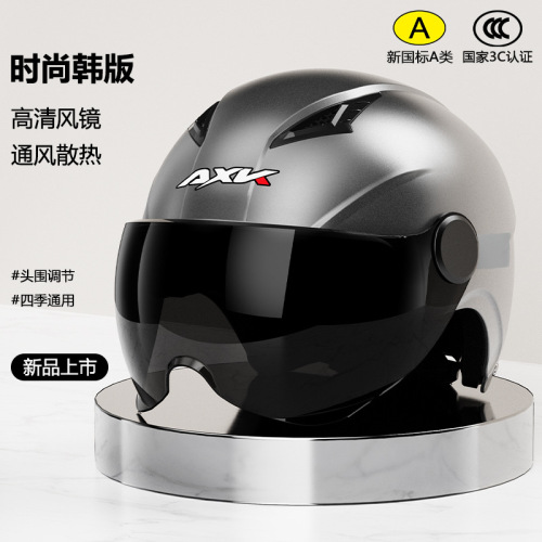 New National Standard 3C Certified Motorcycle Helmet for Men Summer Sun Protection Electric Scooter Riding Half Helmet for Women Four-Season Safety Hat