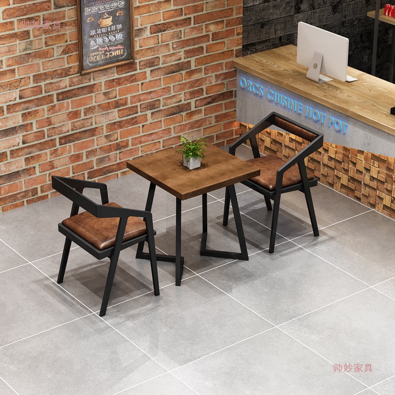 Bar, Pub, Barbecue Shop, Milk Tea Shop, Cafe Chair, Small Round Table and Chair, Iron Combination Dining Chair, Dining Table and Chair