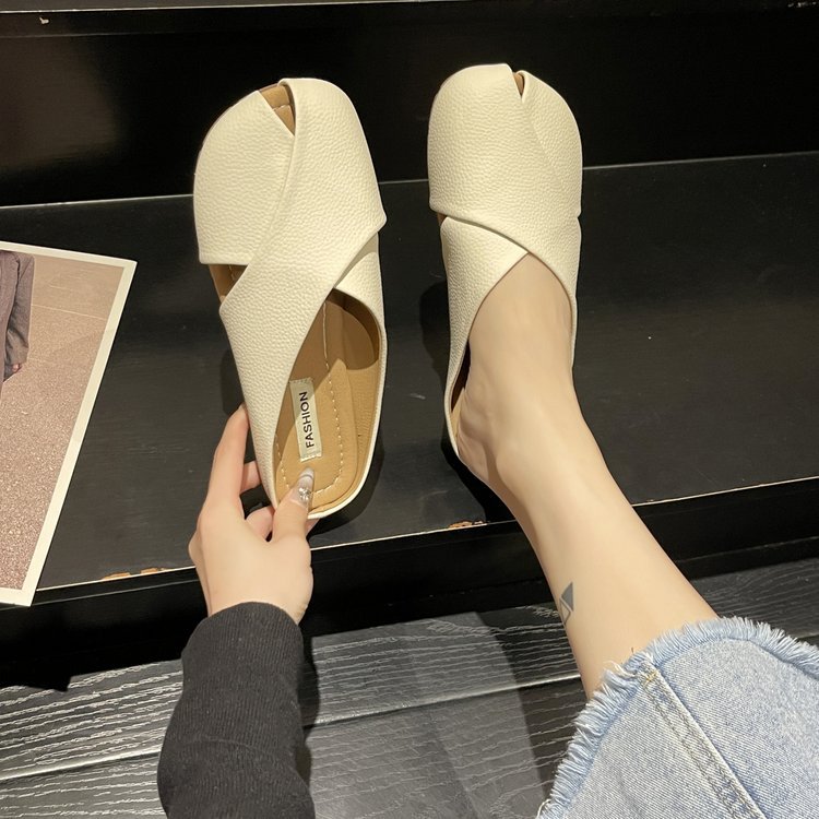 Mules donna in vera pelle morbida scarpe basse comode estive_voghion.com
