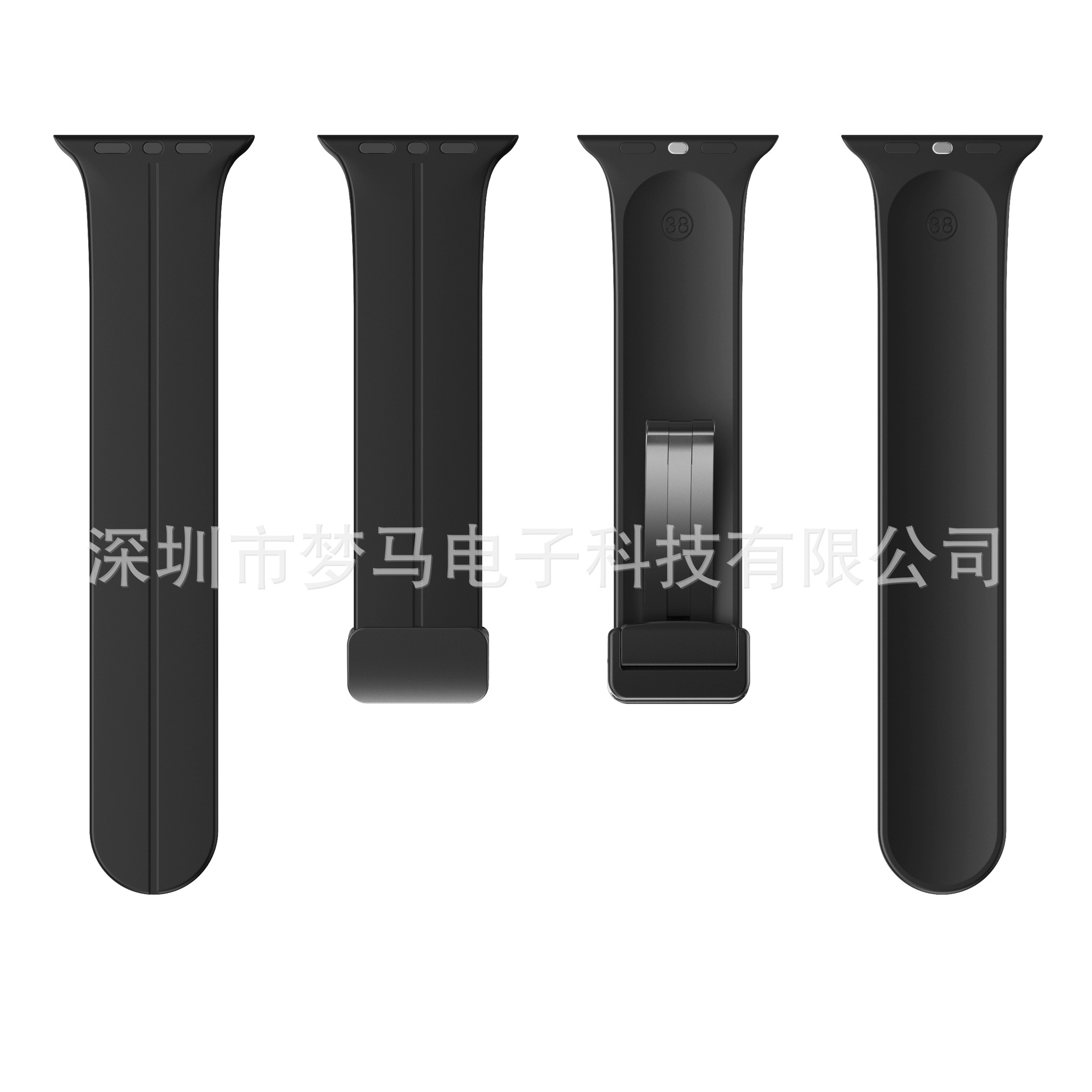 For Apple Apple Series10/9/Ultra2 Magnetic Folding Buckle Silicone Strap iwatch Strap