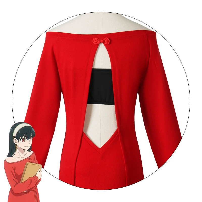Red sweater, suit, cosplay