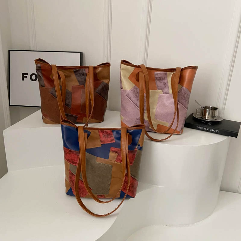 (Cross-border trading), leather retro capacious fashionable universal one-shoulder bag, genuine leather