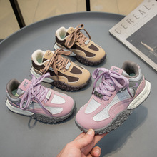 儿童厚底德训鞋2025秋季新款女童透气休闲阿甘鞋软底运动鞋潮外贸