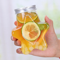 メーカー卸売り素匠泰茶杯五角星飲料瓶petジュース使い捨てプラスチックカップ哺乳瓶