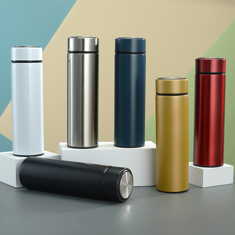 Clásico 304 Acero inoxidable taza de vacío los hombres y las mujeres portátil agua soporte impresión logo letras patrón actividad regalo