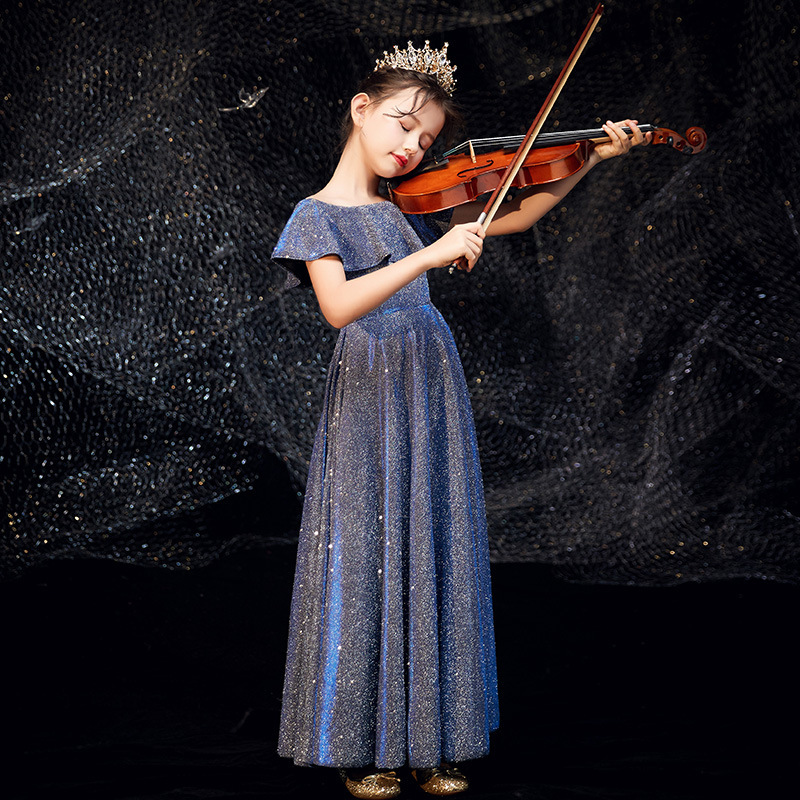 Mädchen - Stilvolle Baumwoll-Modenschau-Outfits für Kinder im Alter von 3-12 Jahren, perfekt für Geigen- und Klavierkonzerte sowie Geburtstagsfeiern_voghion.com