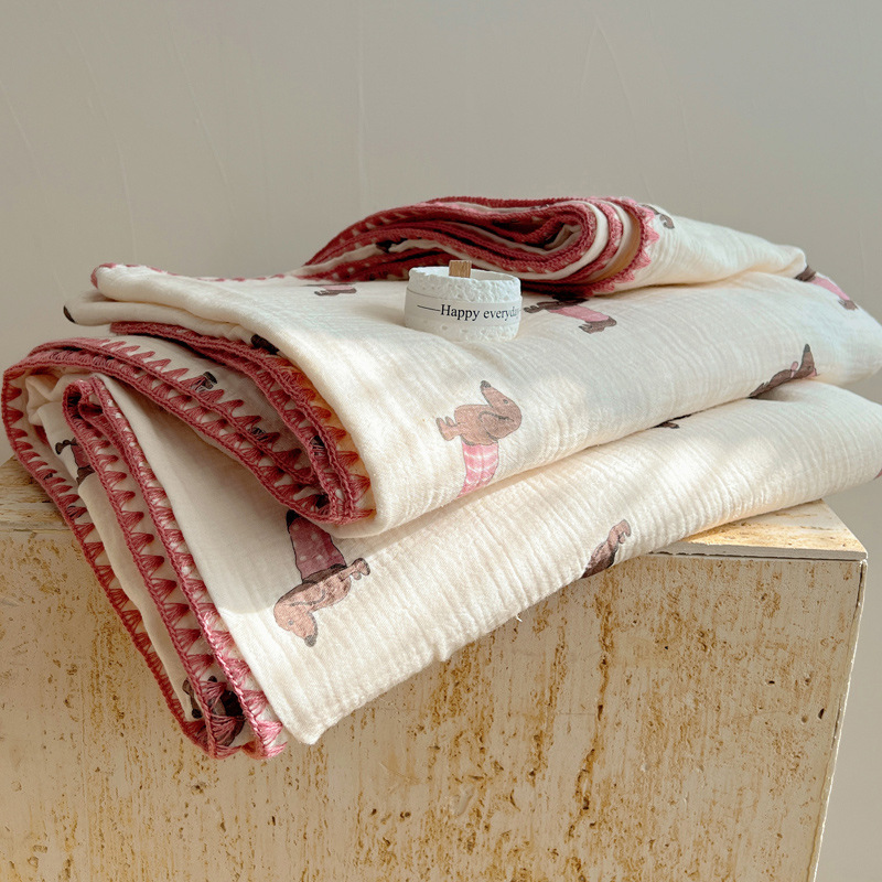 Clase A, capa de gasa de doble capa para madres y bebés, colcha de toalla, colcha de algodón, colcha de aire acondicionado para niños, manta de siesta para bebés