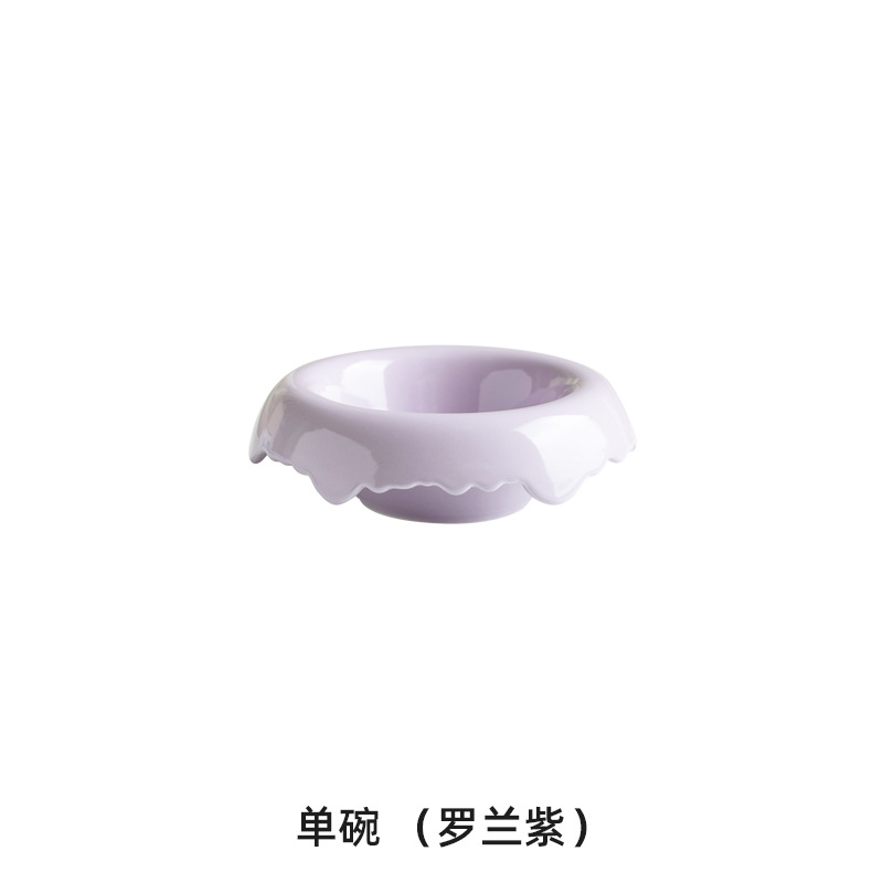 De alto aspecto de cerámica lindo aperitivo yogur de frutas desayuno postre tazón helado ensalada tazón pasillo joyería almacenamiento tazón