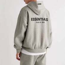 宁波原厂第八季FOG ESSENTIALS 美式男士情侣加绒连帽卫衣