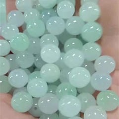 氷種ミャンマー翡翠円珠巴山玉石珠天然男女のブレスレットネックレスdiy散珠新商品包郵便