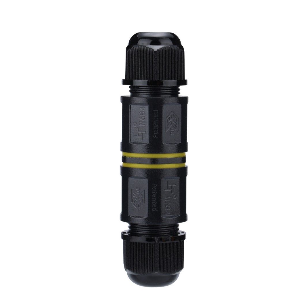 Conector rápido de cableado de clip de nylon 3P iluminación exterior M20 conector impermeable de tope de línea a línea
