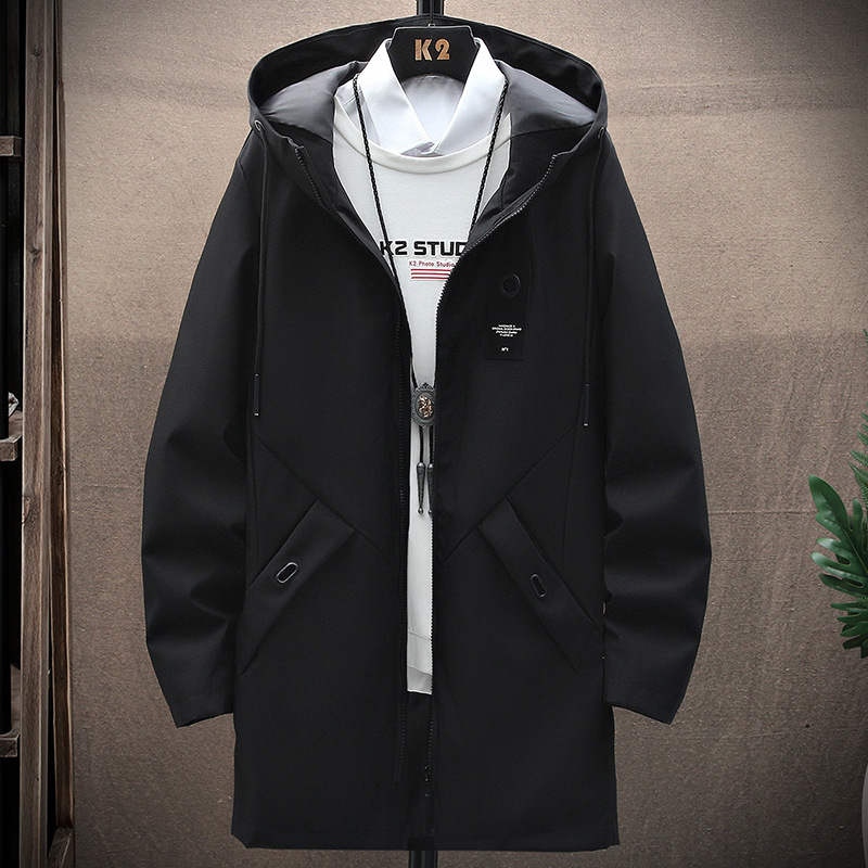 2025 primavera y otoño chaqueta de monzón para hombres chaqueta larga suelta estilo coreano chaqueta guapo chaqueta de hombre chaqueta casual chaqueta de moda image 6