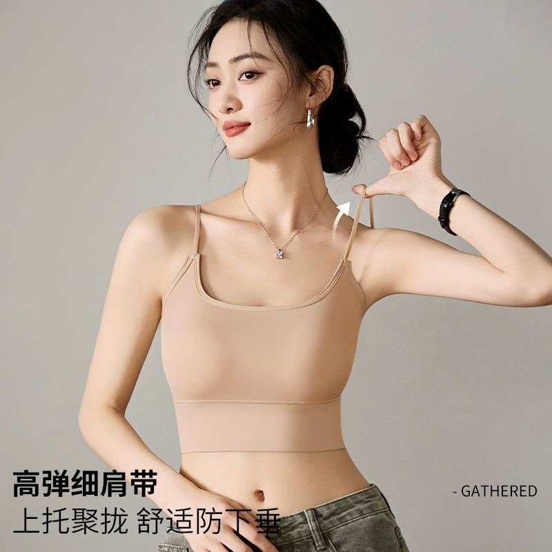 Summer silk tank top, underwear as outerwear, increased thickness
