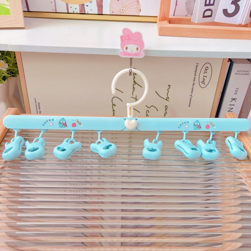 可爱折叠衣架学生宿舍家用晾衣架夹子袜子内衣内裤晾晒夹旅行衣架|undefined