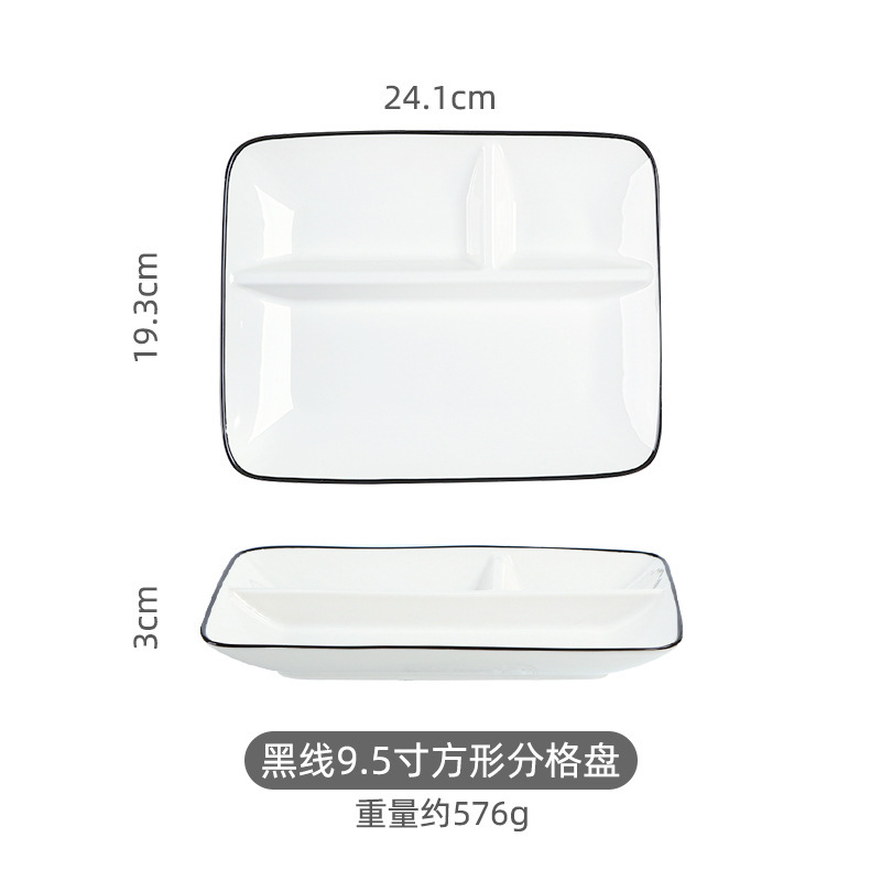 分割ディナープレート セラミックコントロールダイエット朝食プレート 子供用定量軽食食器 3分割ラウンドプレート 5分割スクエアプレート|undefined