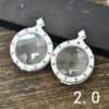 0 silver, double-sided, with gem