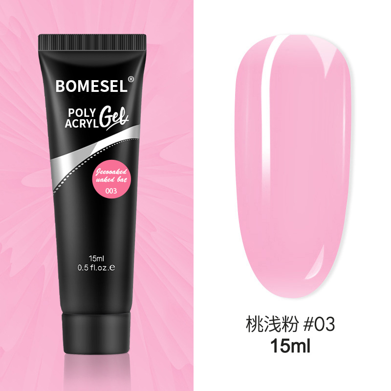 Explosión de uñas de color desnudo de cristal extensión de uñas sin papel modelo de extensión rápida 15ML 30ML