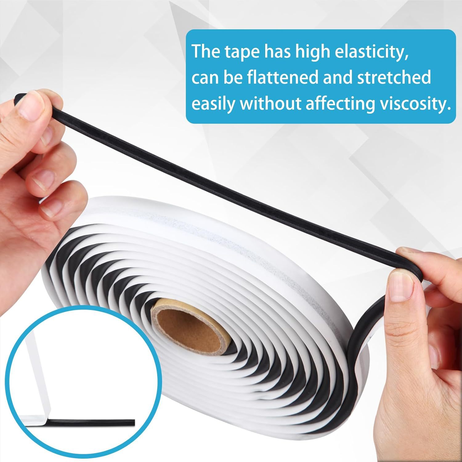 Snake Rubber Factory Car Headlight Sealing Strip Car Door Waterproof Black Butyl Rubber Modified Car Light Snake Rubber