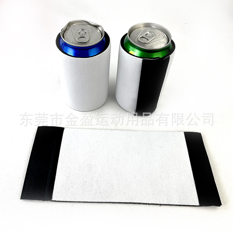 热销潜水料可热转印12oz可乐罐套 DIY涂鸦折叠杯套啤酒瓶易拉罐套