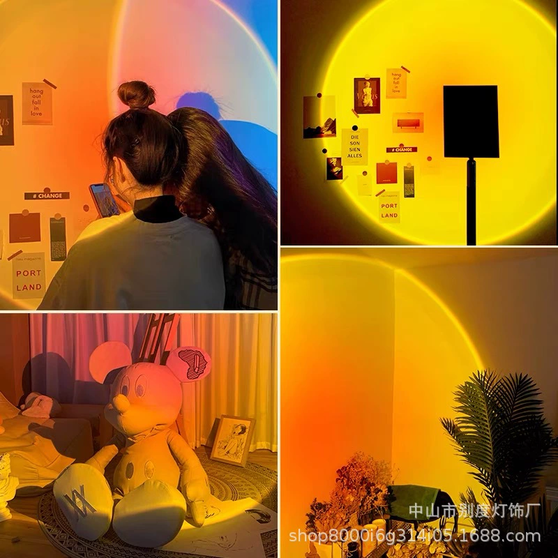 Фабричный RGB закатный свет с эффектом сети, не тускнеющий дневной свет, фон для Douyin/видео, LED макияжный/фотосвет