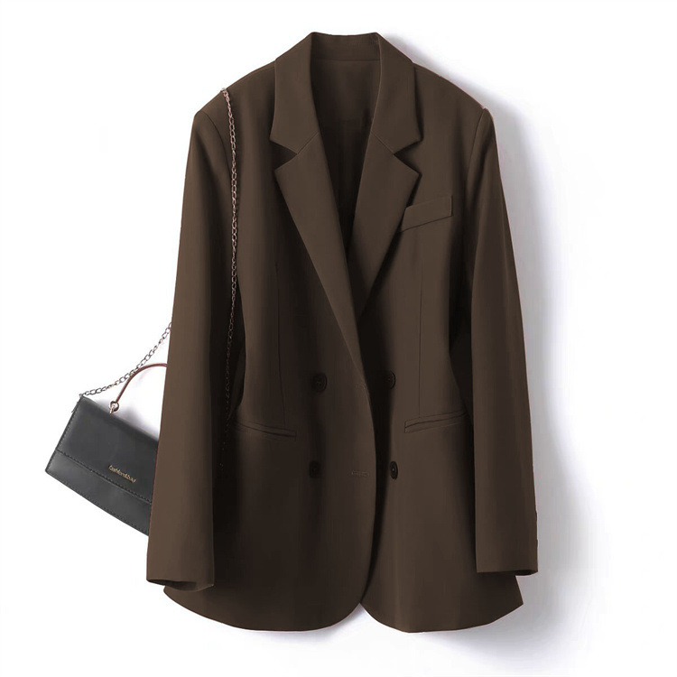Qadın boz blazer, yay-payız üçün klassik gödək jaket