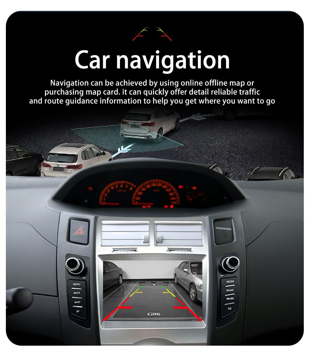 Suitable for Toyota Yaris Xp90Vitz Car Central Control Screen Bluetooth Navigation Reversing Image Radio