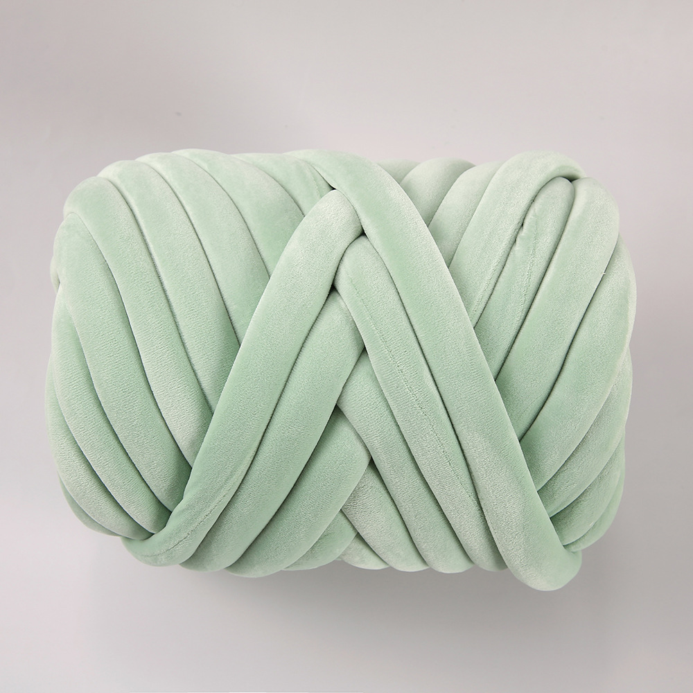 Terciopelo ultra grueso islandés hilo de lana relleno de algodón grueso tejido a mano DIY almohada bolsa línea de choque bebé
