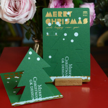 新年卡片定制礼物挂件圣诞小吊牌书签棉纸贺活板信封印刷制做纪念