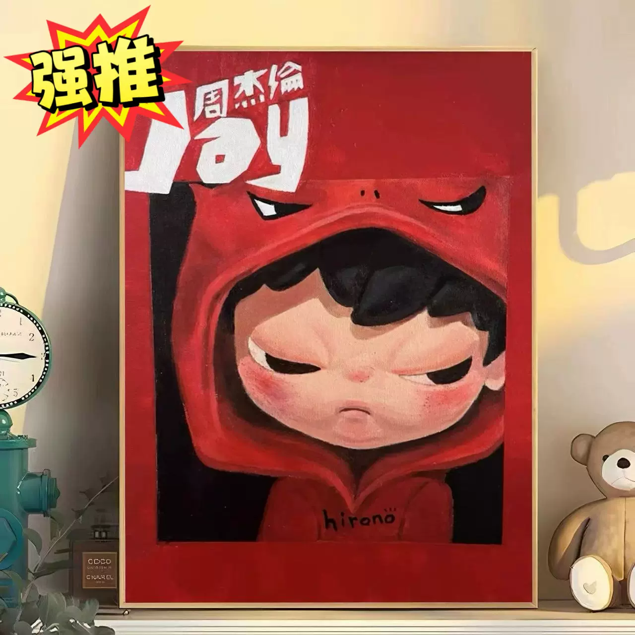 泡泡玛特卡通数字油画diy 填色儿童手绘填充风景数字油画装饰跨境