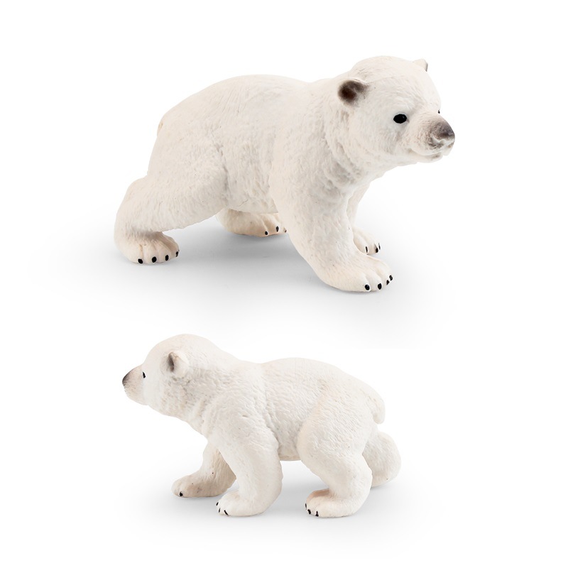 Amazon simulación mamíferos polares modelo de oso polar de los niños cognitiva Oso Blanco decoración de escritorio adornos estáticos
