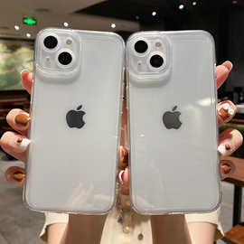 保护套适用苹果15PRO天使猫眼透明11精孔X全包iPhone13春夏手机壳