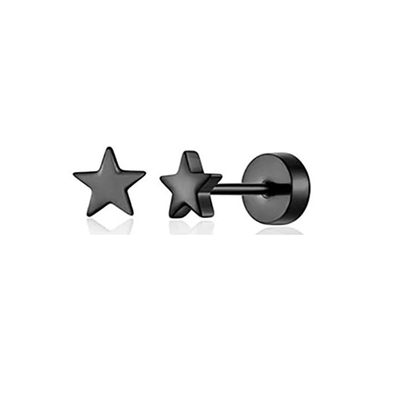 Silver pointed spike labret stud material detail