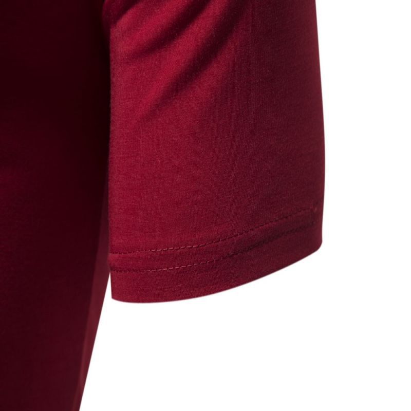 Muscle slimming summer new casual fashion top patchwork collar letter Y design short sleeved T-shirt for men_voghion.com