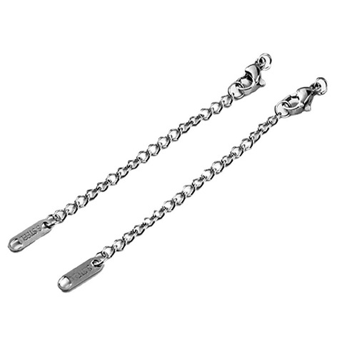 Complete set of titanium steel extension chain DIY accessories necklace bracelet extended chain tail chain [spring buckle + extension chain]