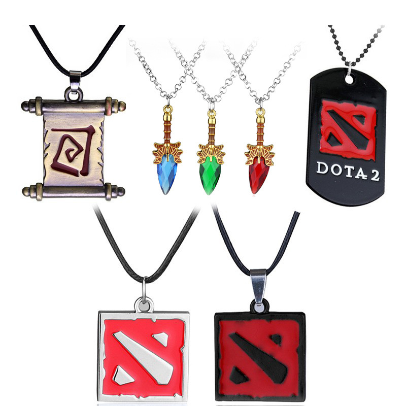 Game peripheral knife tower 2 2DOTA2 transfer sleeve logo necklace pendant tag factory direct a generation of hair