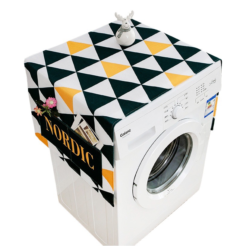 Puerta simple y doble refrigerador cubierta de polvo rodillo lavadora cubierta de tela horno microondas tapa de polvo toalla transfronteriza Piel de camarón