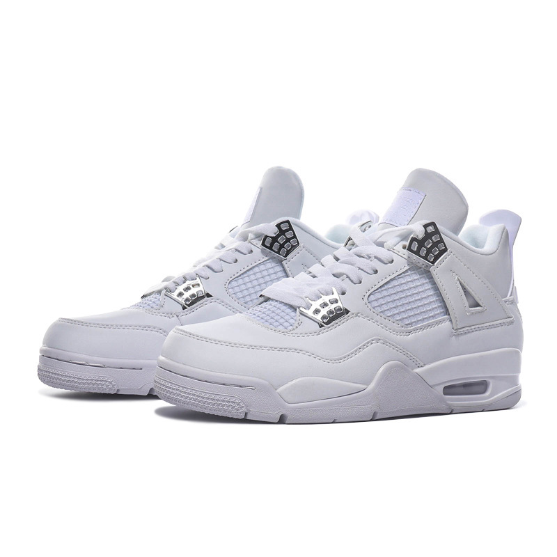 Zapatos de baloncesto Putian puros originales AJ4 amarillos hembra rojo trueno macho AIR negro gatos zapatos de hombre zapatos de mujer zapatos deportivos