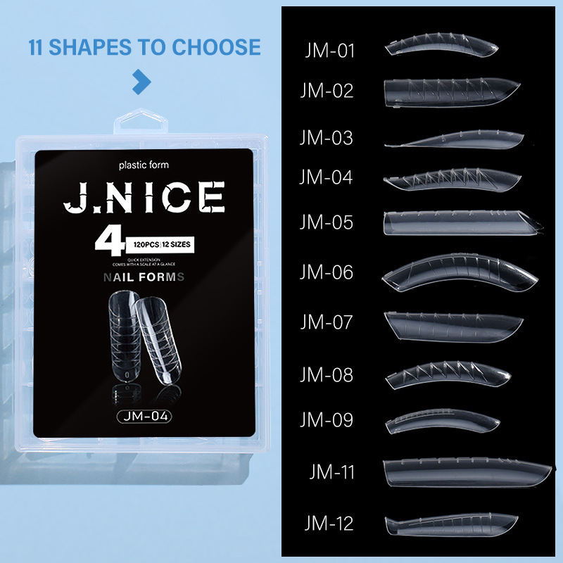 Nail Art 120 Pieces Boxed Paper-Free Crystal Model Glue Nail Film with Scale Phototherapy Fast Extension Nail Art Pieces