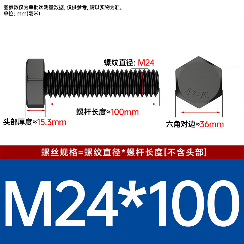 Болт шестигранный Johnson M24x100