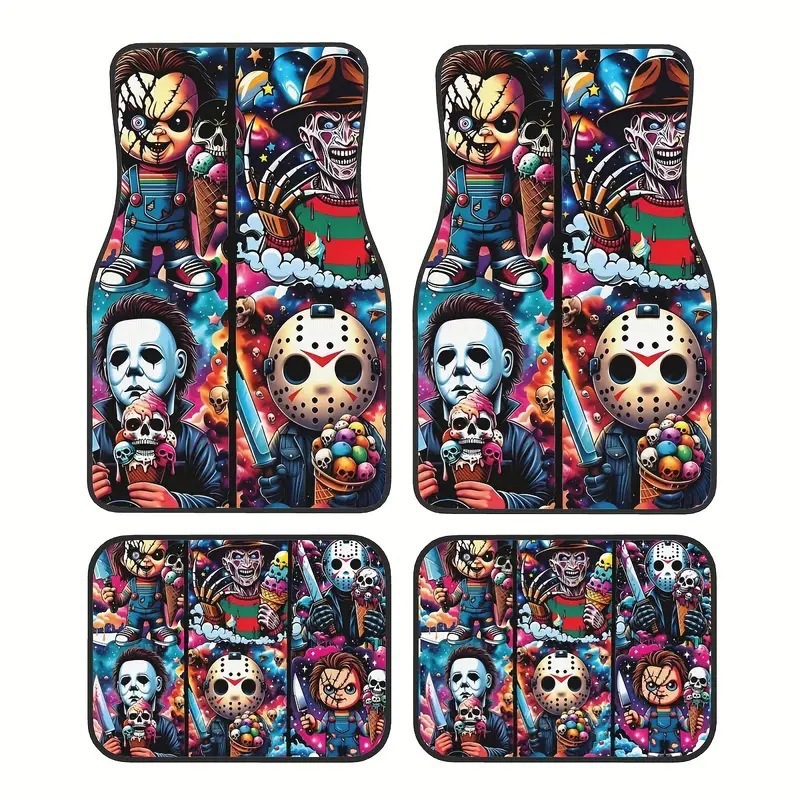 Cross-Border Temu Hot-Selling Retro Persian Nordic Abstract Style Car Floor Mats, Stain-Resistant, Wear-Resistant, Easy to Care For, Non-Slip