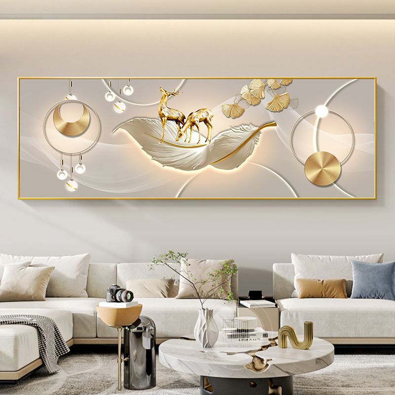 Liushui Shengcai sala de estar pintura decorativa nuevo sofá chino fondo pintura colgante de pared salón de té Zen pinturas murales paisajes