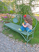 幼儿园植物架幼儿园儿童椅子户外阳台庭院别墅靠背椅长凳花盆架
