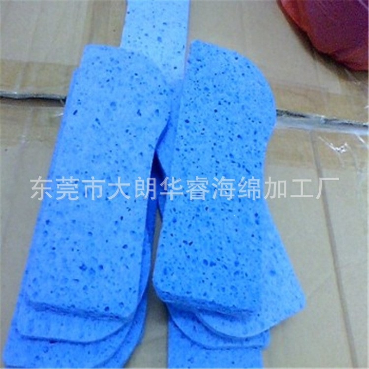 彩色吸水木浆海棉擦子 工业电洛铁木浆棉压缩吸水海绵卡通木浆绵