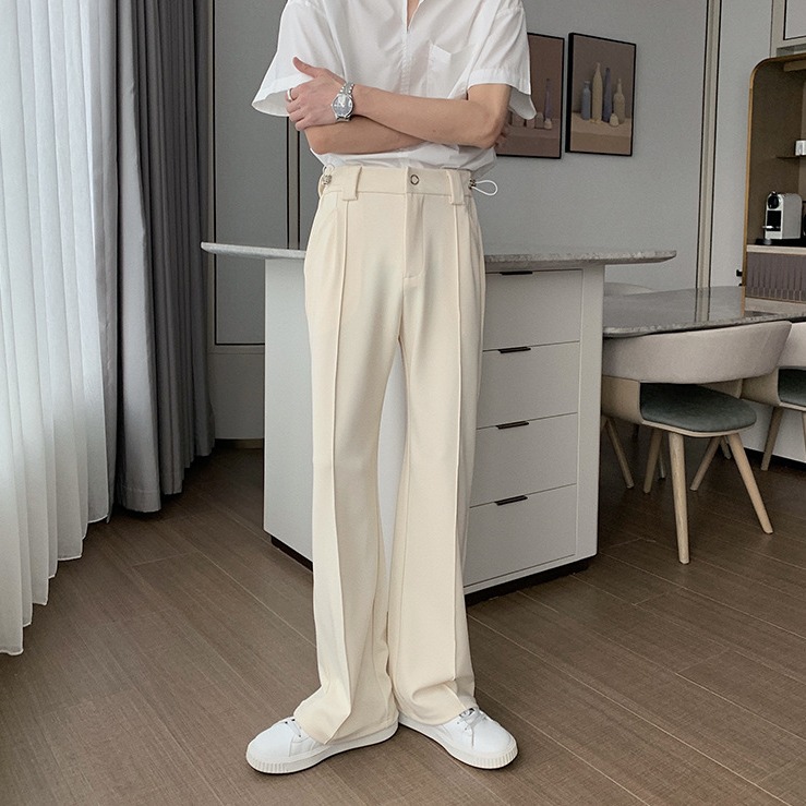 Men's Clothing Spring and autumn mopping pants simple casual trousers men new loose straight trousers black versatile trousers trend_voghion.com