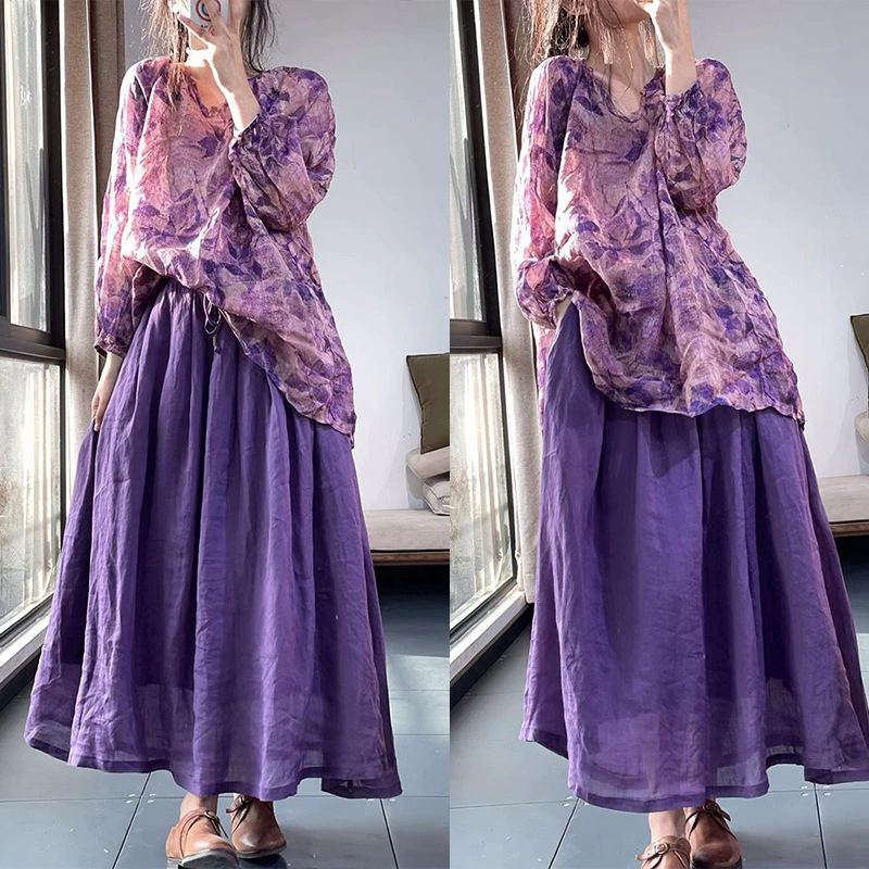 Набор нереальных рубашек с принтом женской летней литературной темпераментной ромы с длинными рукавами свободная тонкая рубашка