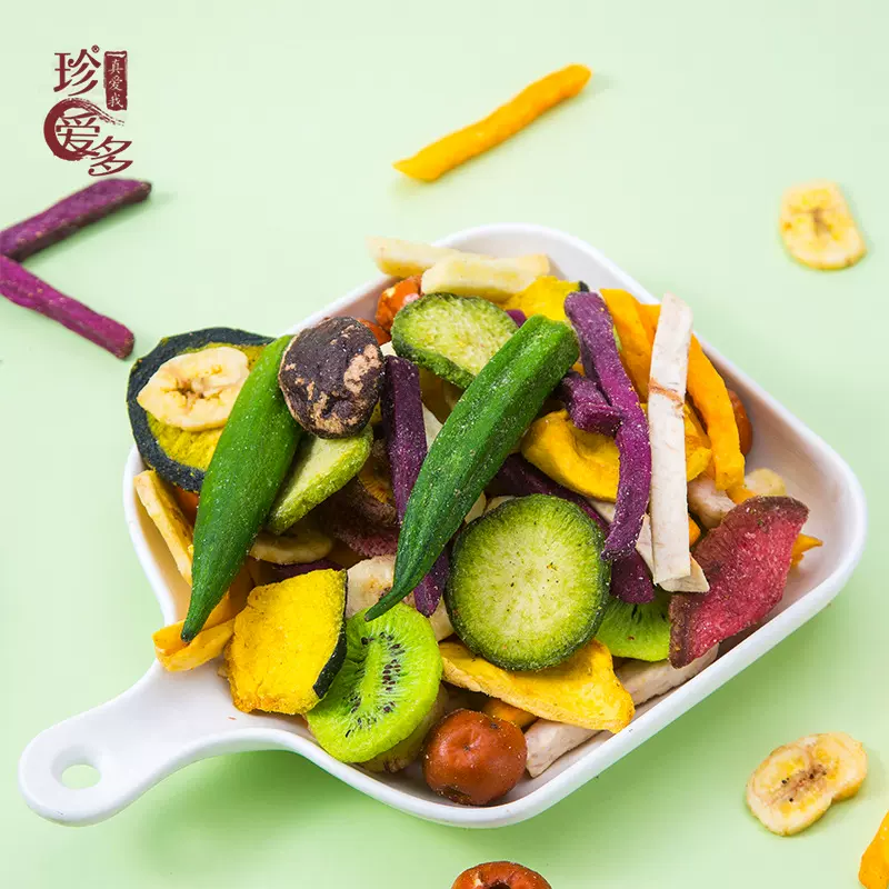 工厂批发可出口综合果蔬脆脱水蔬菜干混合水果脆片什锦果蔬干代发