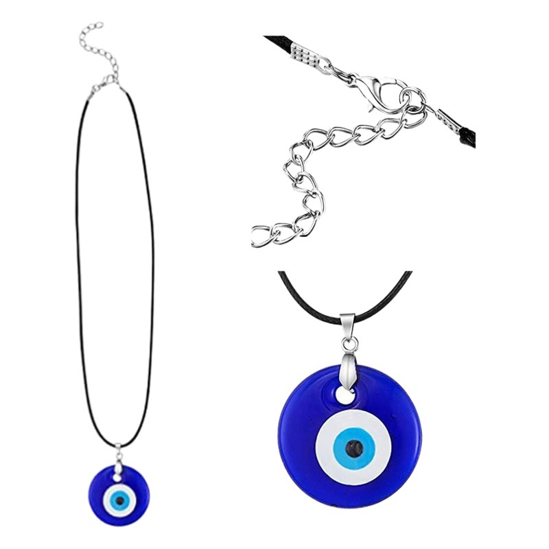 Amazon caliente azul diablo ojo de cristal collar Turquía mal de ojo colgante collar de la joyería
