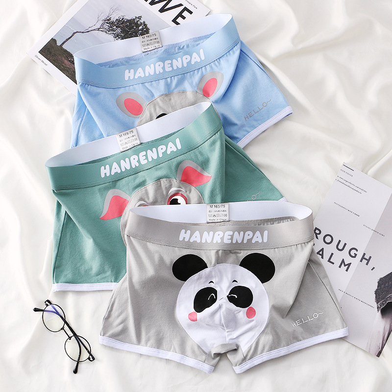 Men's Underwear Boxers Underwear Men's Underwear Cartoon Underwear Men's Youth Cotton Underwear Physiological Boxers
