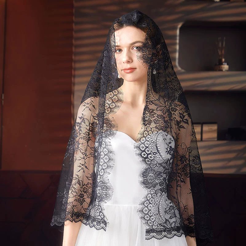 (Cross-border trading), long lace scarf, white cloak, mid-length