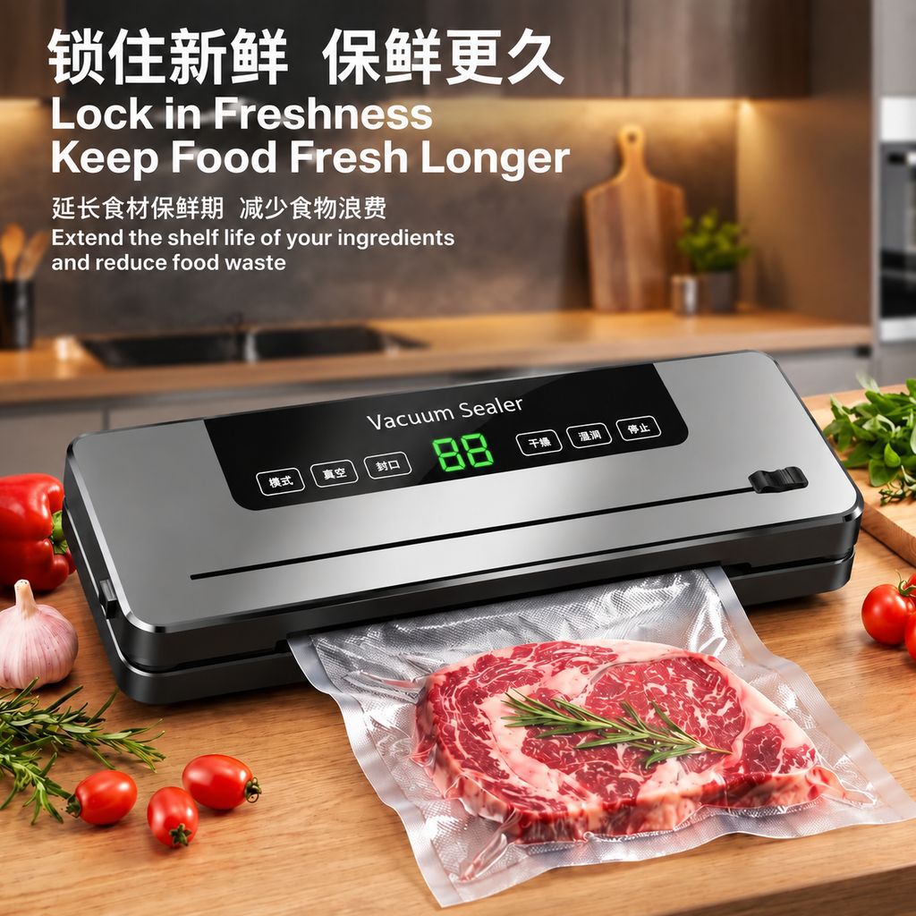 Vacuum sealer fully automatic food packaging dry and wet use